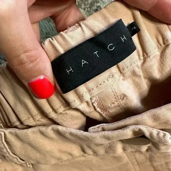 Hatch The Carson Pant Maternity Crop Raw Hem Pants light pink Size 2/Medium - Picture 5 of 5